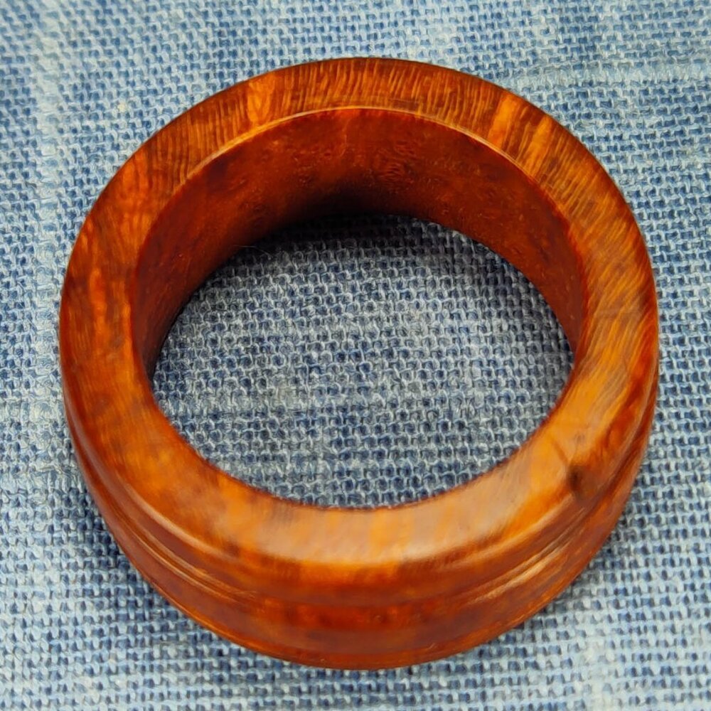 Hardwood Ring Made from Briarwood - Size 9.0 (US)